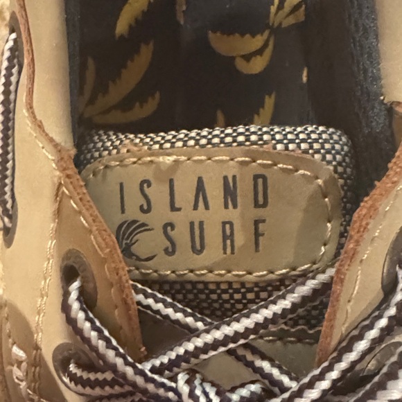Island Surf Stylish Kids Boat Shoes - Tan and Brown - Picture 2 of 7